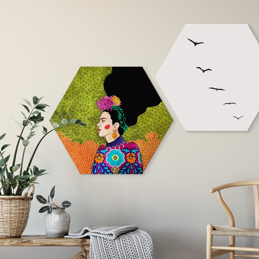 Esagoni Alu-Dibond Hülya - Frida Portrait