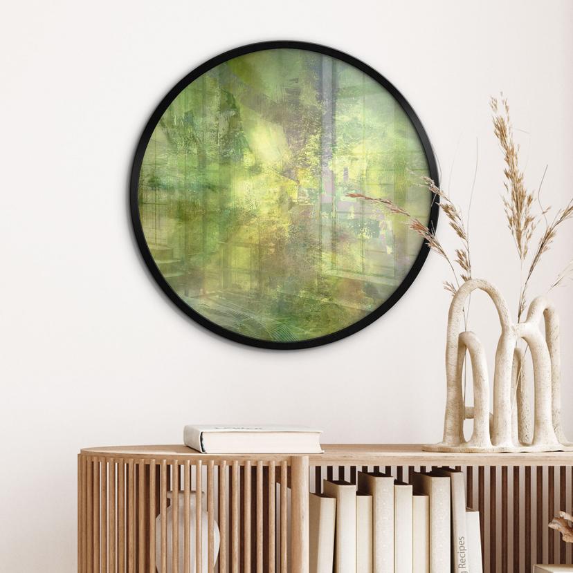 Poster gioco di colori in oro verde - Schmucker - Rotondo