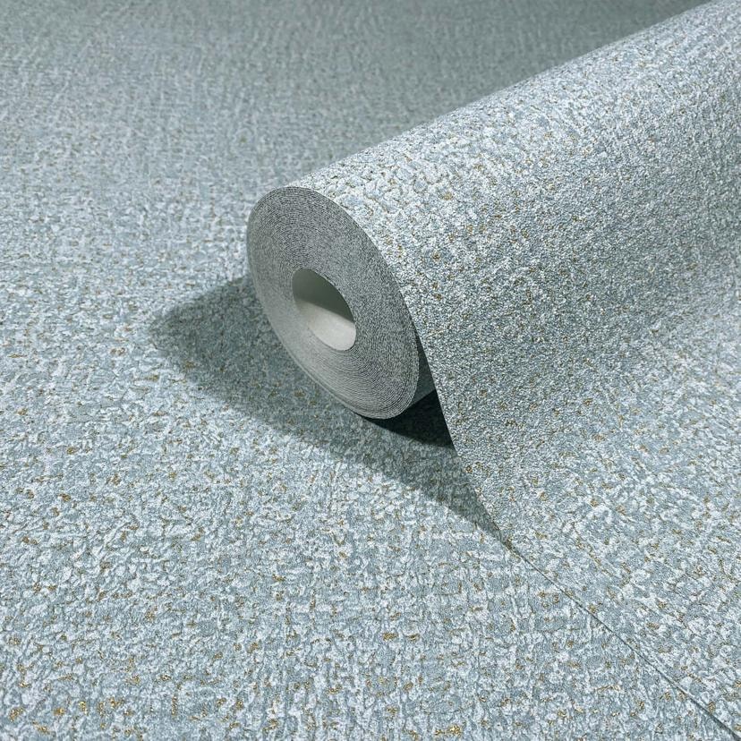 Non-woven tapet i blå texturerad textil gips ser vanligt ut