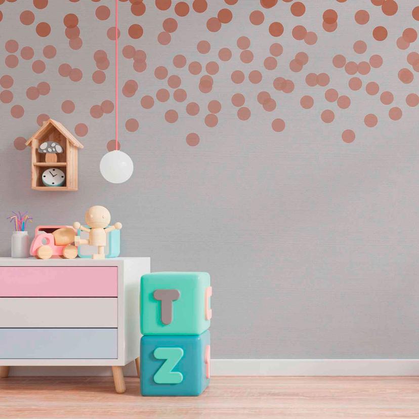 Fotomural de diseño FallingDots2 en gris rojizo - Papel pintado tejido-no tejido Designwalls 2 - 2,55 x 3,5 m