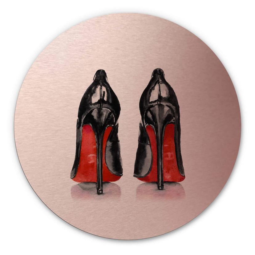 Dibond Schilderij met koper effect High Heels