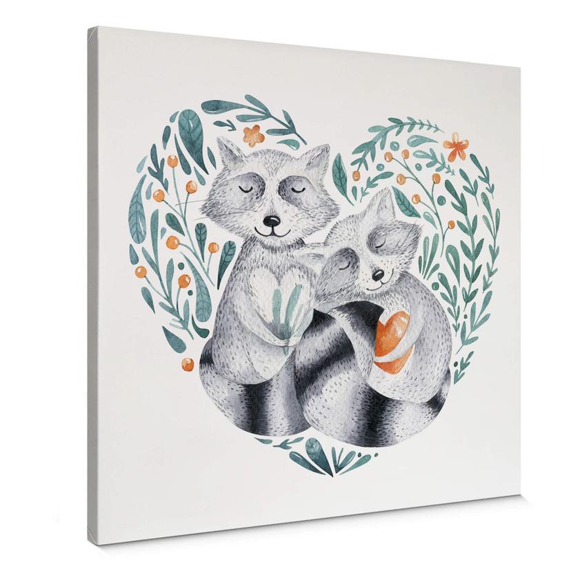 Canvas Kvilis - Amor de mapache
