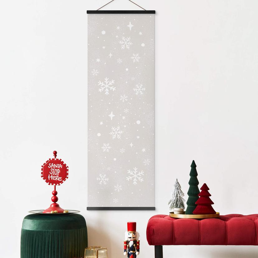 Poster tessile Orara Studio - Fiocco di neve dorato