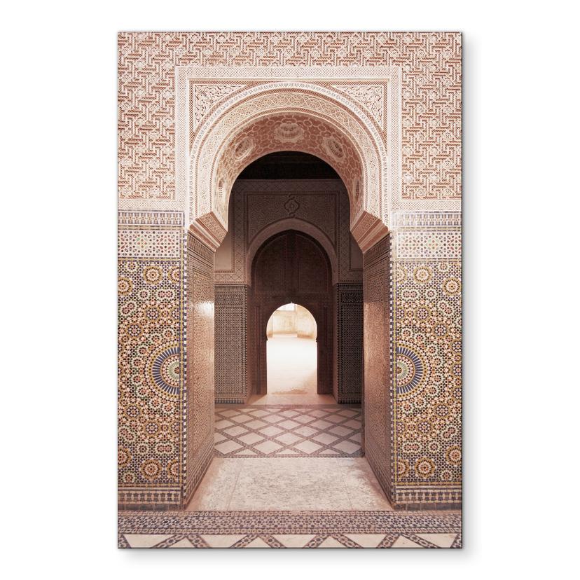 Billede af orientalsk port med mosaikker - Sisi & Seb – print på aluminium (Alu-Dibond)