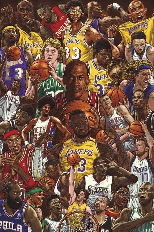 Sports Poster Basketball Superstars 61x91,5 cm