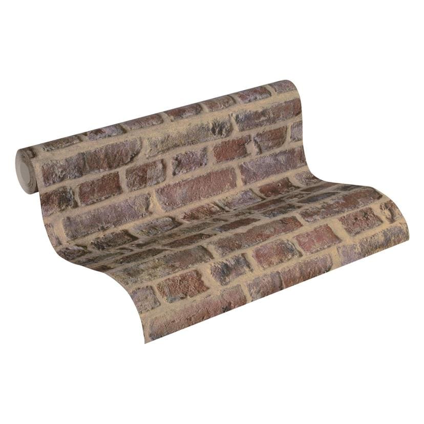 A.S. Création Trendwall Papier peint effet brique - Brun, Rouge