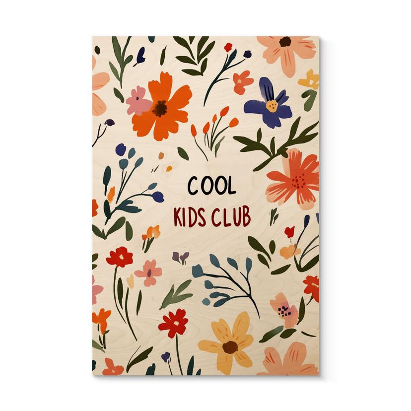 Billede af træ Cool Kids Club Farverige blomster - Treechild