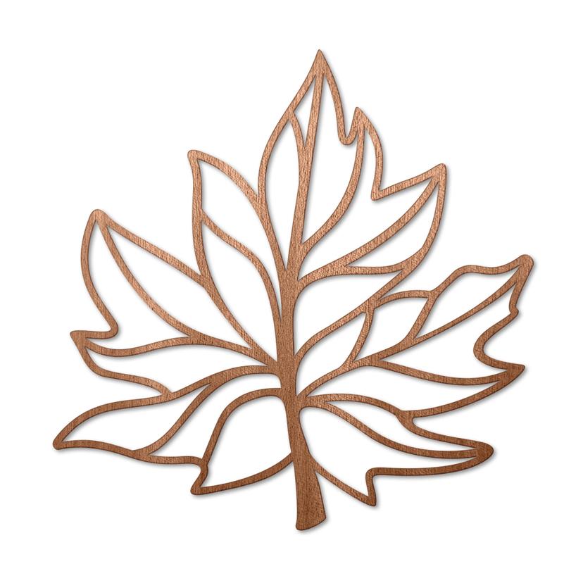 Decoro in legno - Foglia d'acero