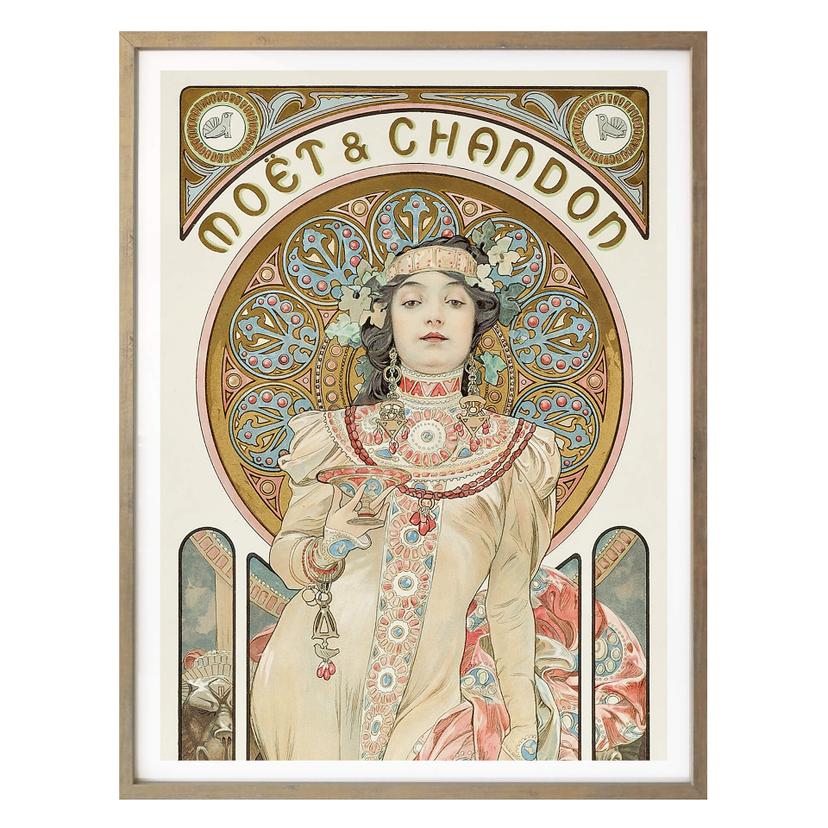 Póster Mucha - Moët and Chandon: Dry Imperial