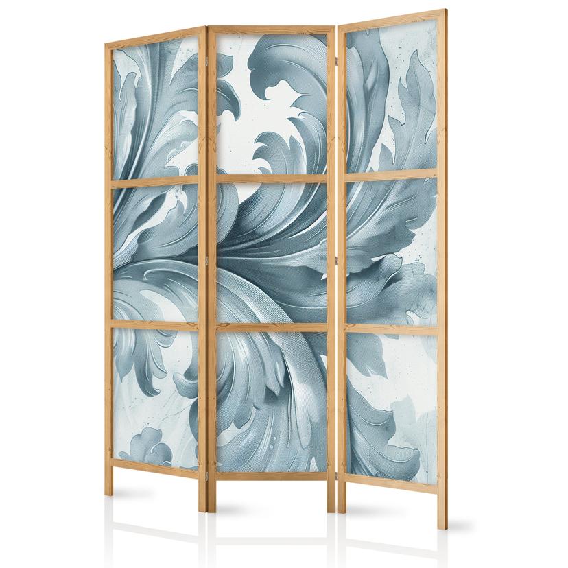 Japanischer Paravent, Raumteiler freistehend, Trennwand - Botanical Motif: Leaves and Vines, Sandy C
