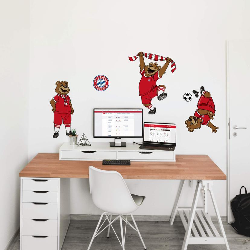 Sticker Mural FC Bayern Bernie (4 pièces) 50x70 cm