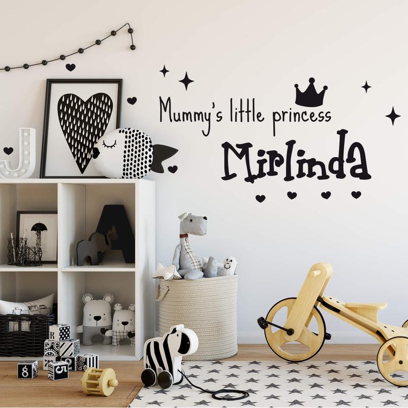 Wallsticker -  + Name Mummy's little Princess