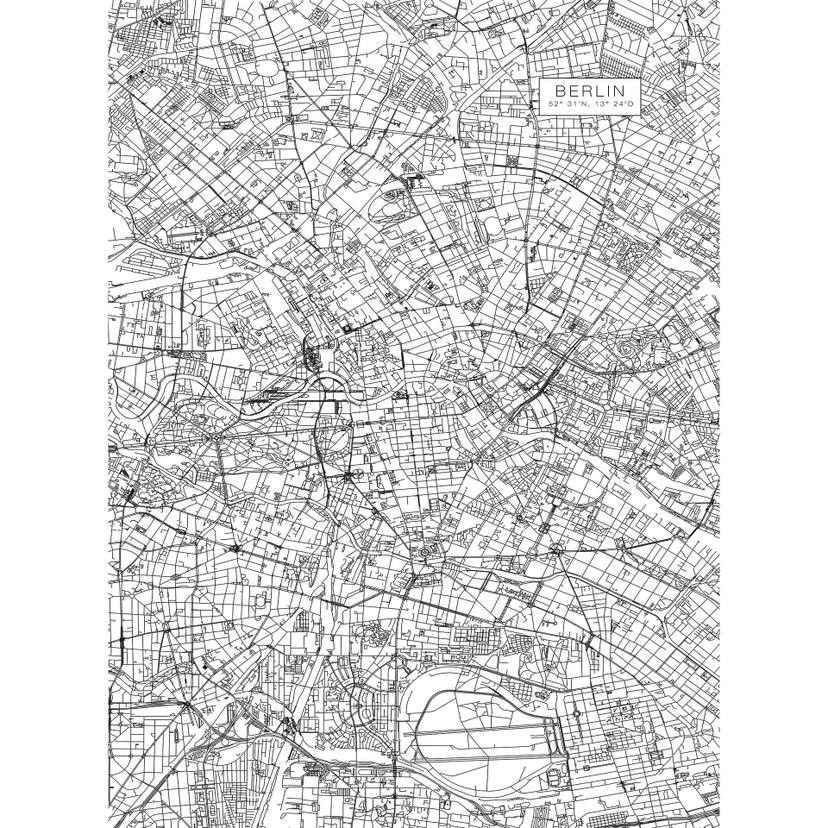 Papier peint photo Plan de la ville de Berlin
