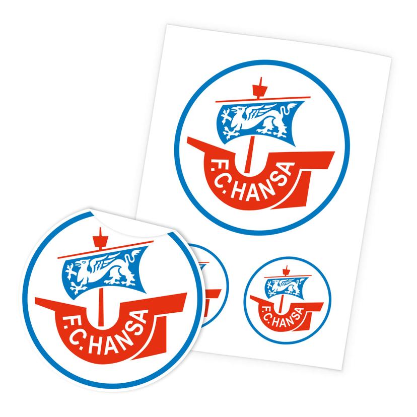 Wandtattoo FC Hansa Rostock - Hansa Logo Set - 50x70 cm