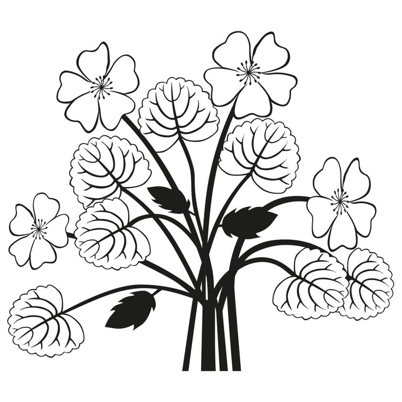 Adesivo murale - Composizione floreale
