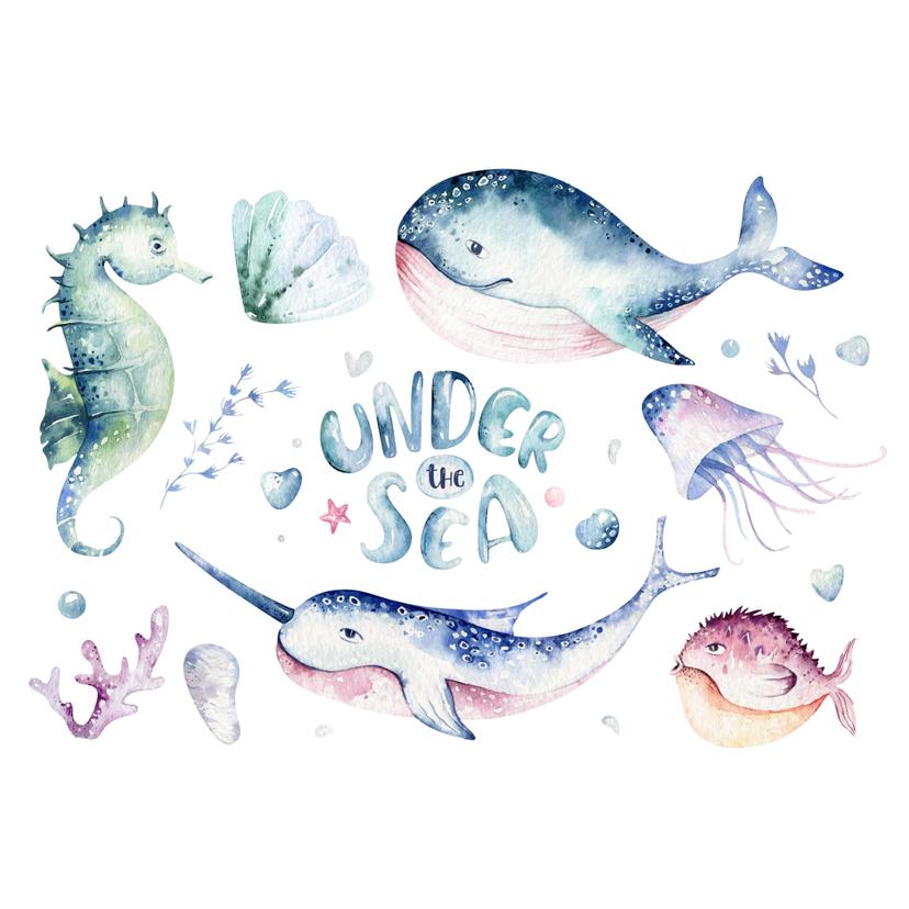 Adesivo murale Kvilis - Under the see (34 pz.)