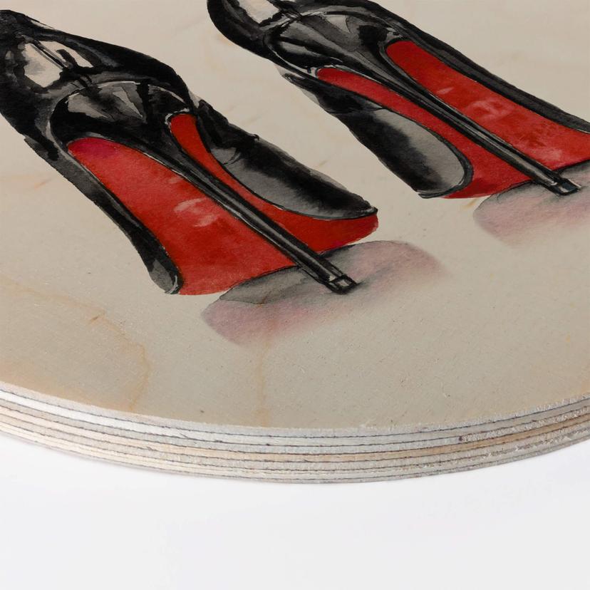Tableau sur bois Talons hauts - Rond