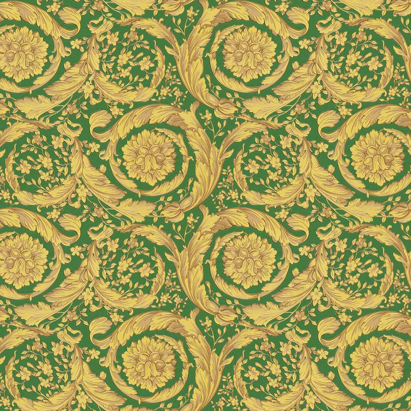 Versace carta da parati Barocco Birds verde
