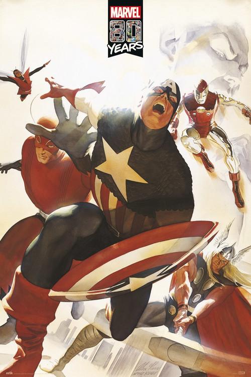 Poster, film poster Marvel - 80 Years Avengers 61x91,5 cm