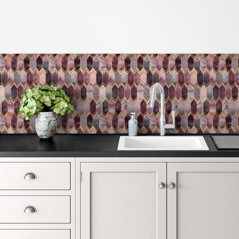 Keukenachterwand Fredriksson - Pink & Gold Beauty