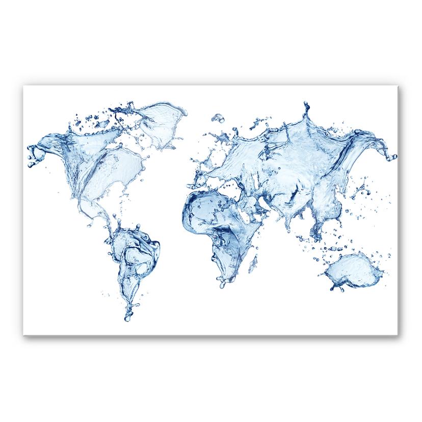 Akrylbillede Splashing Worldmap