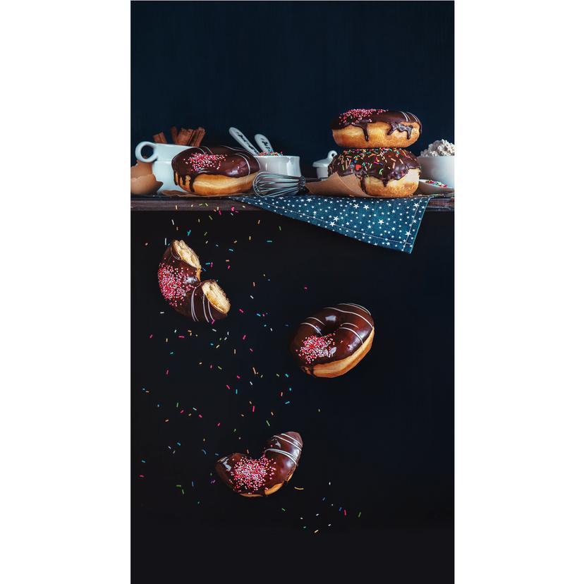 Fotobehang Belenko – Donuts from the top