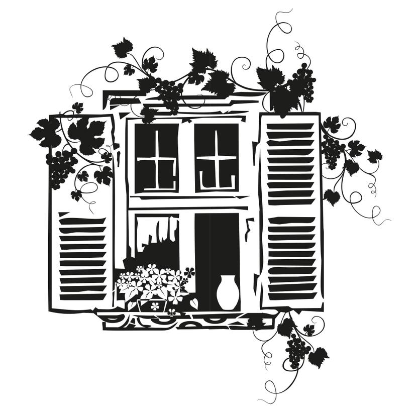 Sticker mural - Fenêtre Fleurie