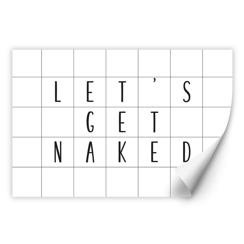 Zelfklevende Poster - Let's get Naked