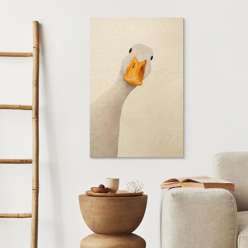 Houten Wanddecoratie Nieuwsgierige Gans - Korenkova