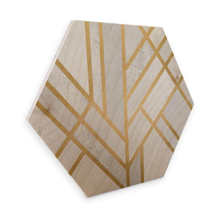 Hexagon Hout berkenfineer - Fredriksson - Golden Hexagons