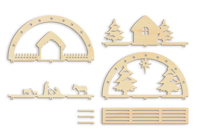 Decoro in legno - Presepe