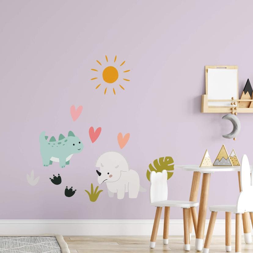 Sticker mural Amis dinosaures