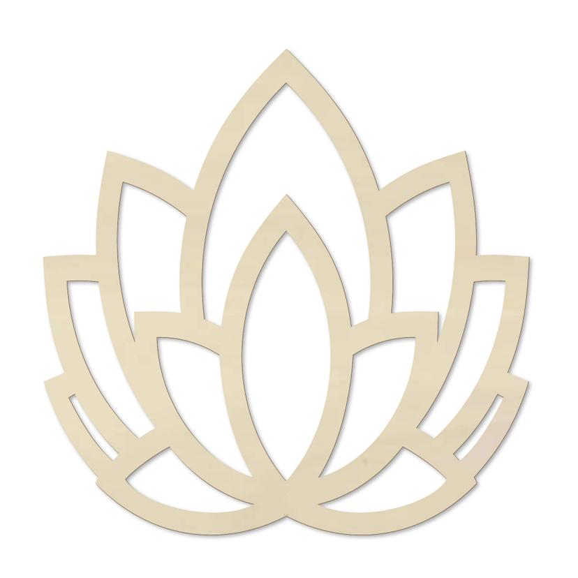 Decoro in legno - Yoga Loto