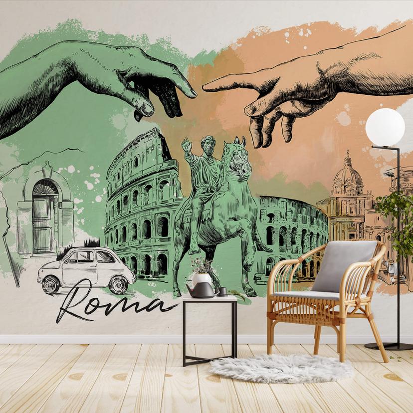 Fototapet Love your City - Roma