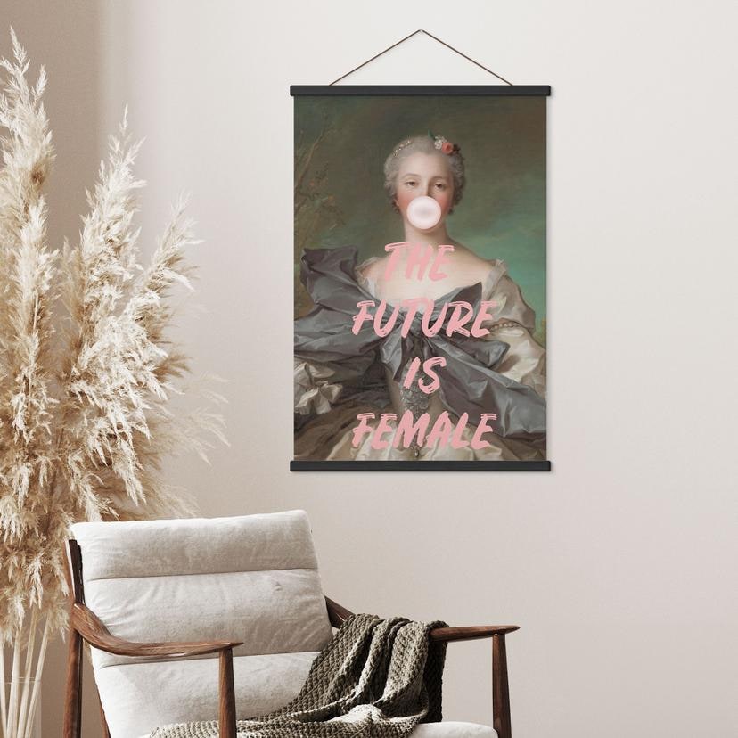 Póster de tela El futuro es femenino - Grace Digital Art