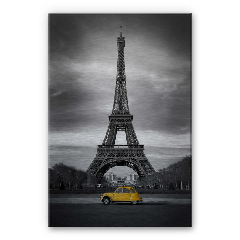 Aluminium Dibond La Vie est Belle - geel
