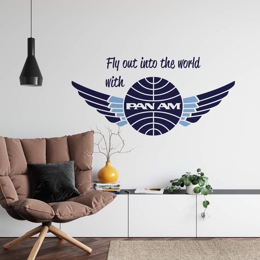 Muursticker Pan Am Fly Out