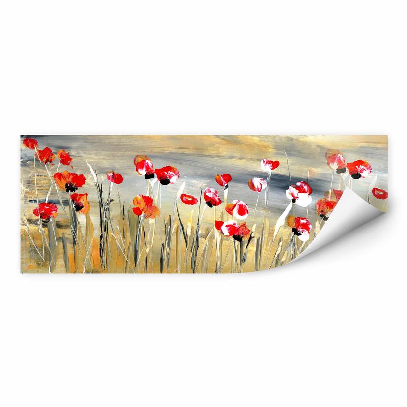 Zelfklevende Poster  - Fedrau - Bloemenweide