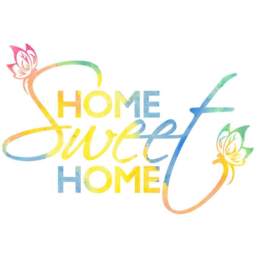 Adesivo murale - acquarello "home sweet home"