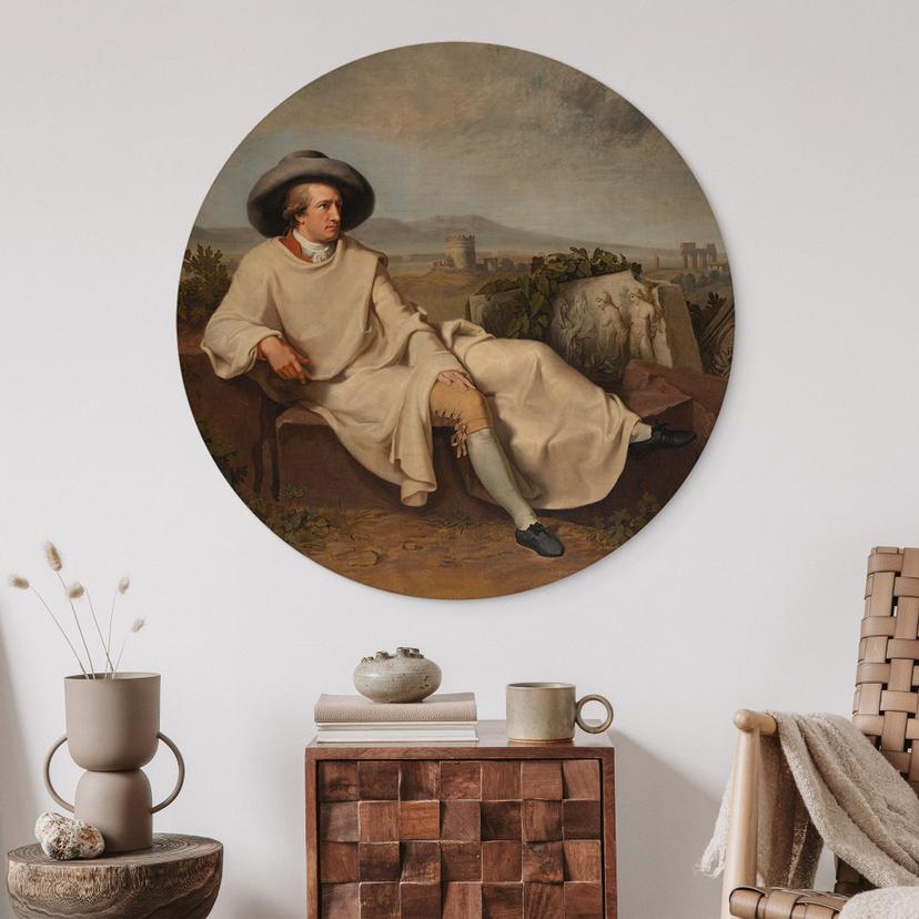 Stampa su legno Tischbein - Goethe nella Campagna romana - Rotonda