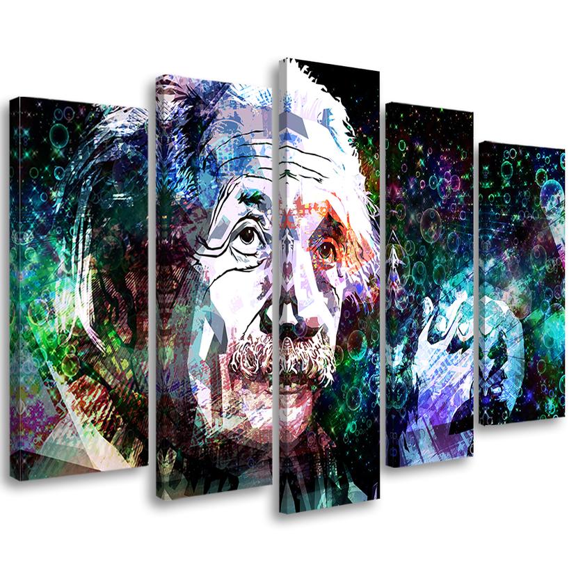 Impression sur toile 5 pièces, Albert Einstein