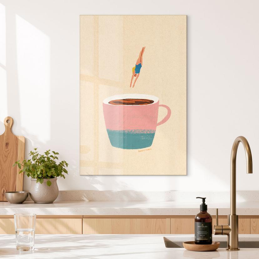 Stampa su acrilico Tuffo nel caffè - Rivers