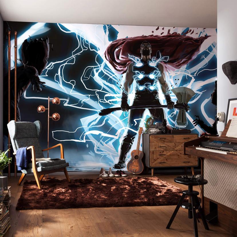 Non-woven tapet - Thor God of Thunder - 500 x 280 cm
