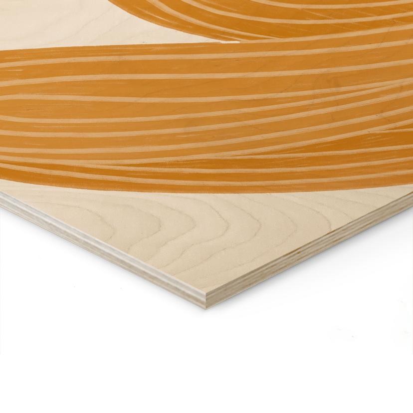 Cuadro de madera mujer con remolino amarillo - Müller