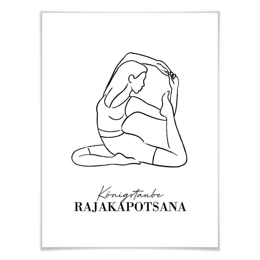 Poster Yoga - King Dove - Line Art