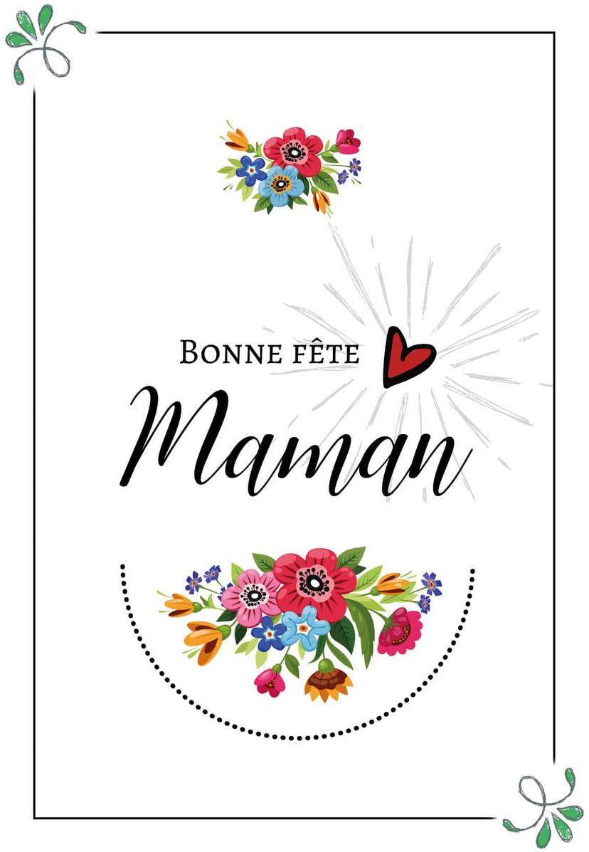 Gutschein Muttertag bunte Blumen