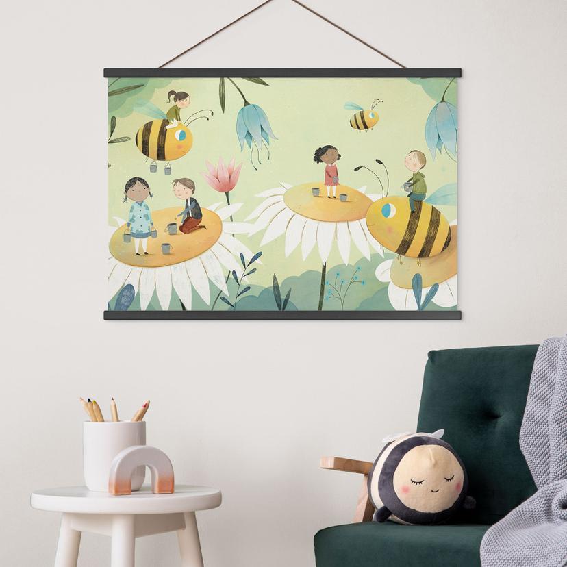 Póster de tela Abejas de la miel - Loske