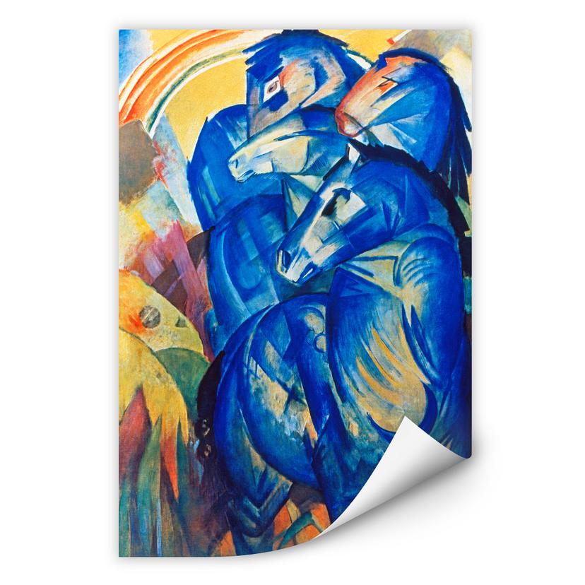 Zelfklevende Poster - Marc - Blue Horse