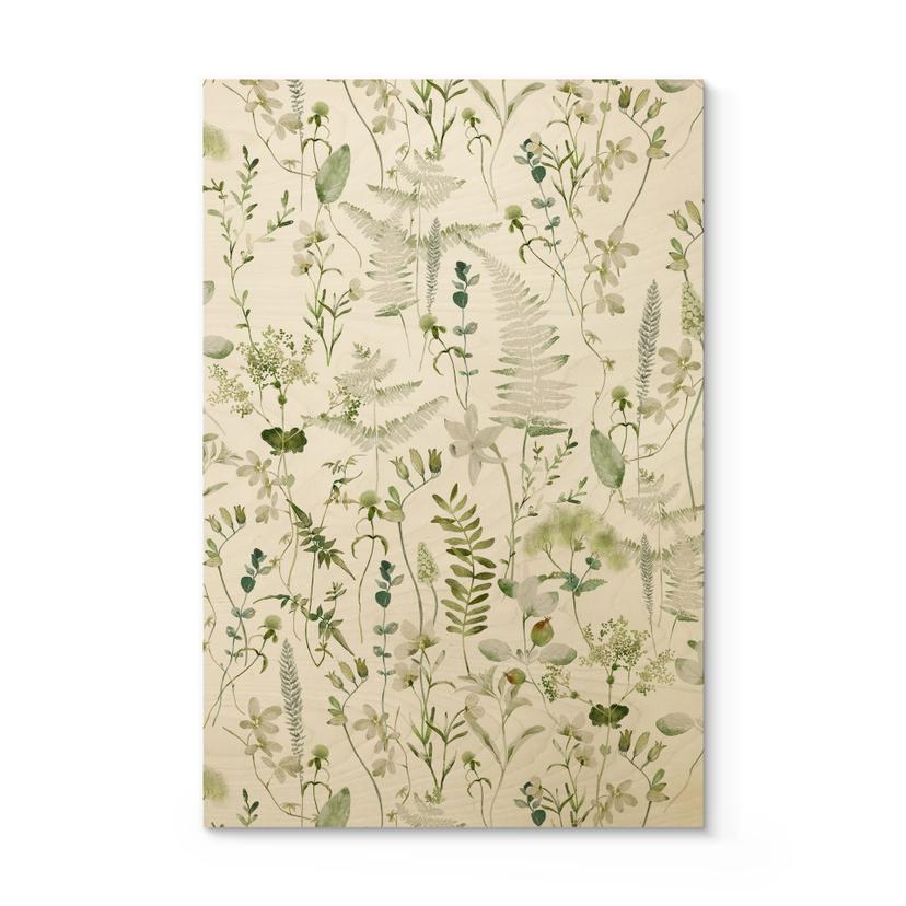 Cuadro de madera hierbas y flores silvestres - UN Designs