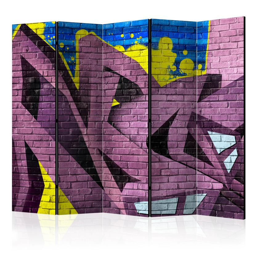 Rumdeler - Street art - Graffiti , 5-delt - 225x172 cm